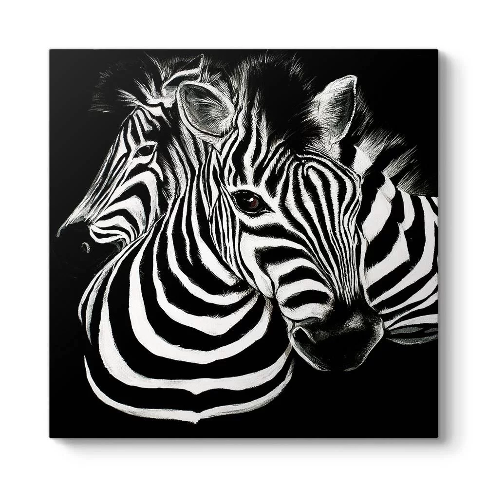 Siyah Beyaz Zebra Tablosu - Model 3